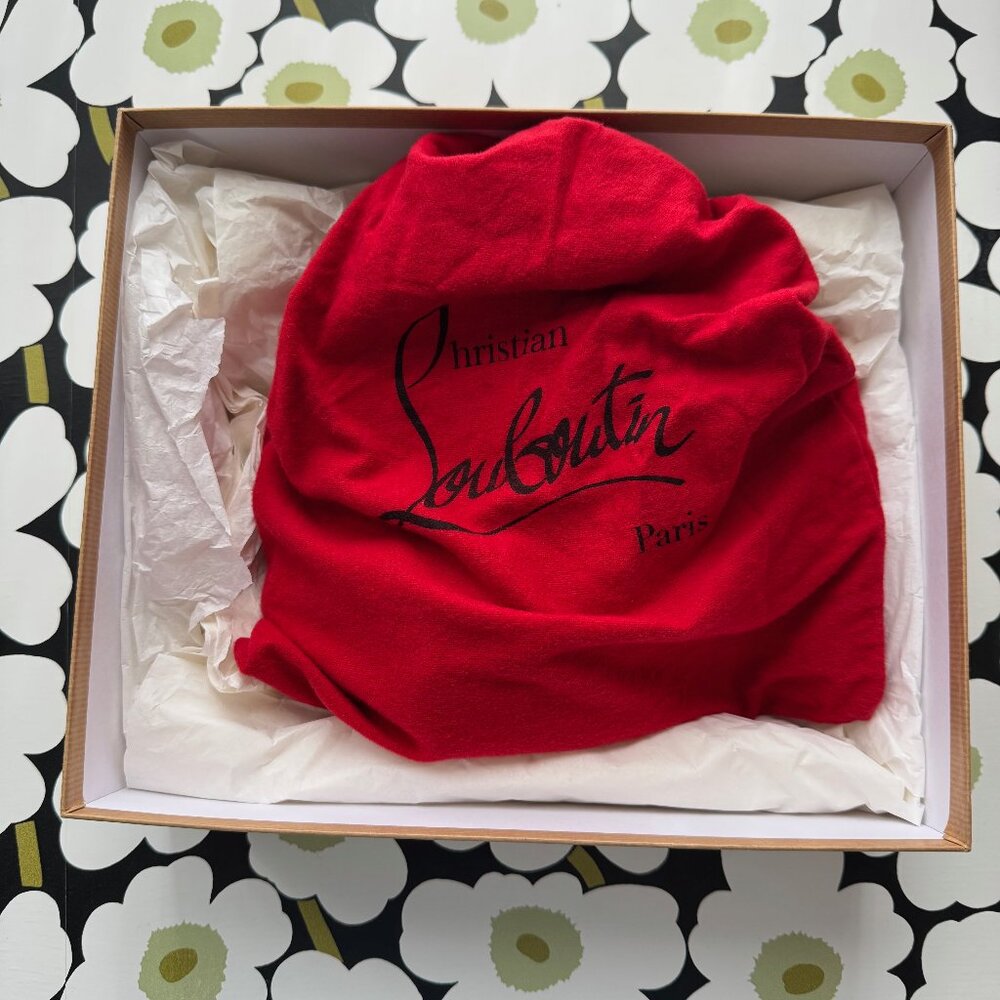 Christian Louboutin Sling Nodo 120 mm Crepe Satin Heels - Black EU 37 - Picture 11 of 12